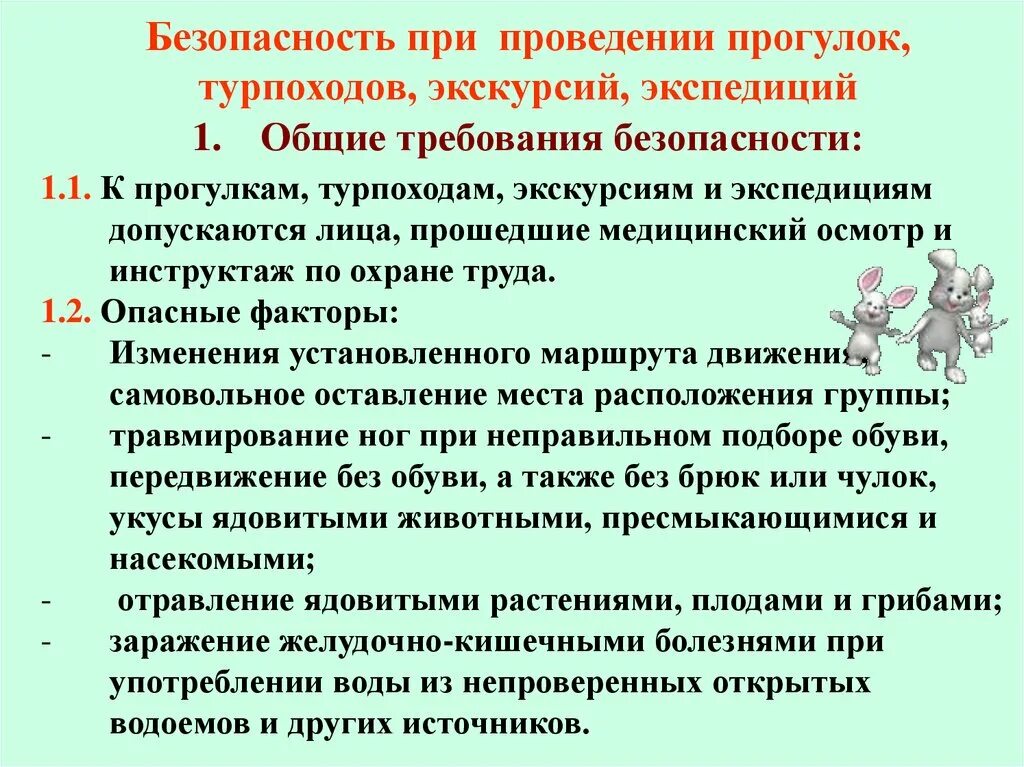 Мере безопасности во время работы. Требования безопасности при проведении экскурсий. Техника безопасности при проведении экскурсии. Инструктаж для проведения экскурсии для. Меры безопасности на экскурсии.