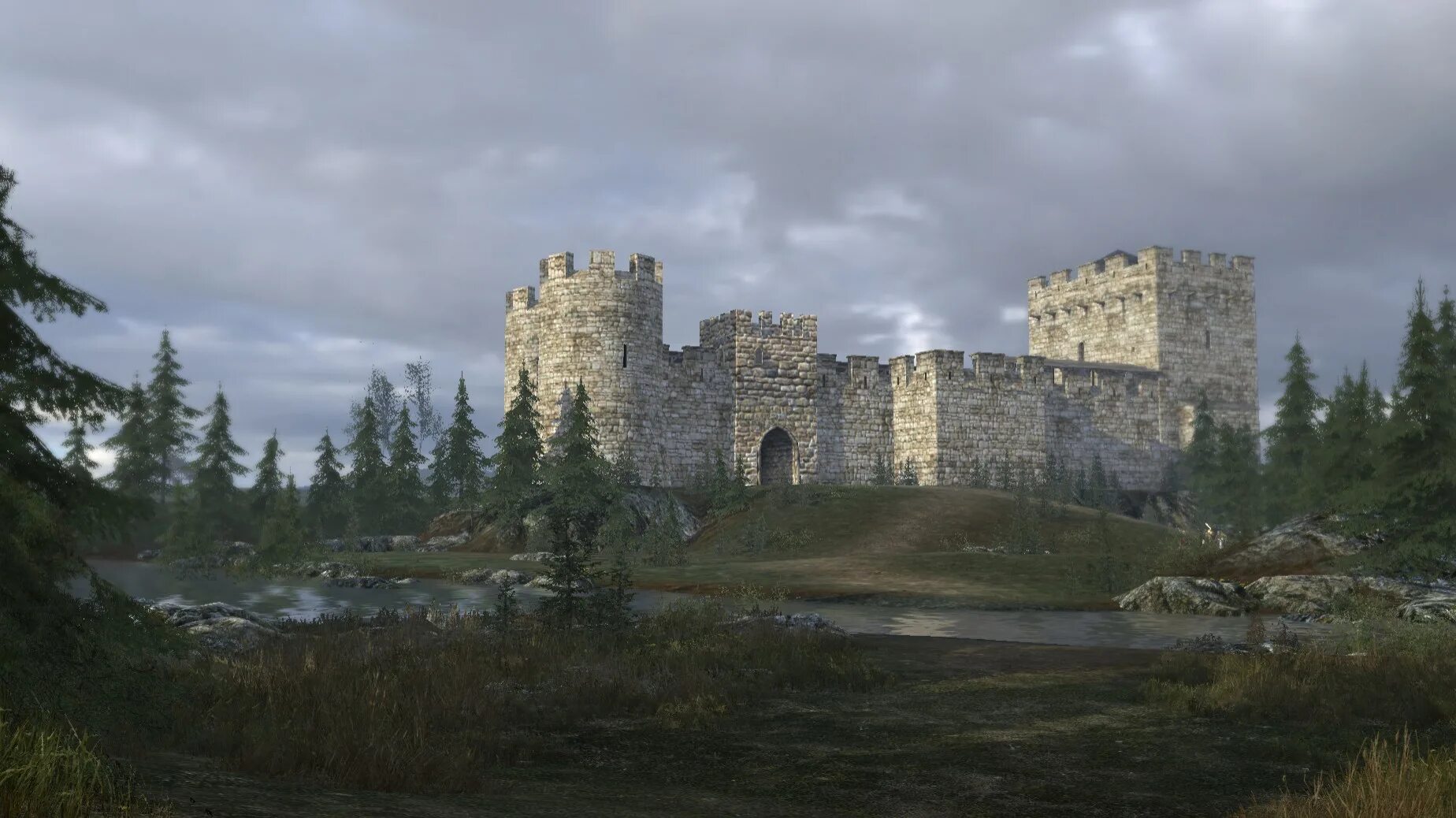 Stronghold замок арт. Стронгхолд арт. Mount and Blade замки. Mount and Blade Warband Castle.