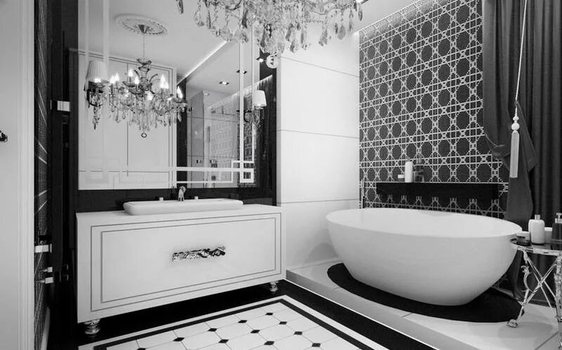 Черно белый цвет в ванной. Ванна в черно-белых тонах. Черно белая плитка. Ванна в черно белом стиле. Ванная комната в черно белом стиле.