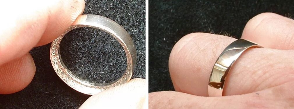 Из какого металла сделаны кольца. Кольцо из монеты. Самодельное кольцо из монеты. Кольцо из монеты на пальце. Печатка из монеты.