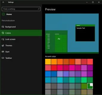 Color setup