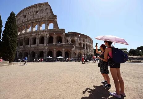 Tourists visit them