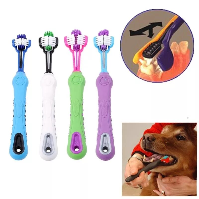 TV-693 зубная силиконовая щетка для собак Pet Toothbrush large Size. Набор двусторонних зубных щёток для собак htbrush htb032, 8 шт. Щетка для собак чихуахуа. IPAPAI зубная щетка для собак.