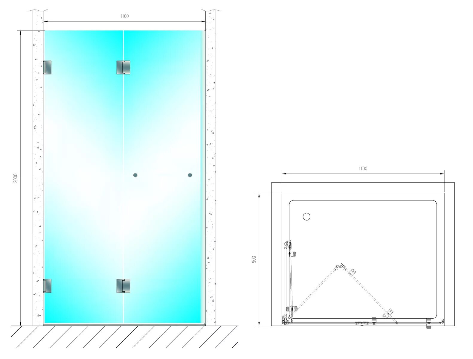 Двери стекло 600 мм в душевую монтажный размер. Душевая вид сверху. Стеклянная душевая. Чертеж стекла в душевой. Размер стеклянной душевой