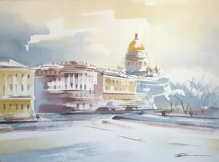 Акварель петербург