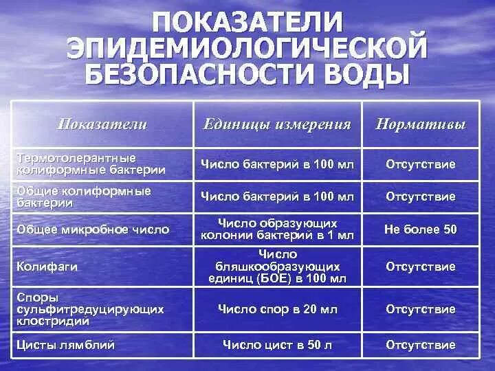 Качество безопасности питьевой воды. Показатели эпидемиологической безопасности воды. Показатели эпидемической безопасности питьевой воды. Критерии безопасности воды. Критерии безопасности воды в эпидемическом отношении.