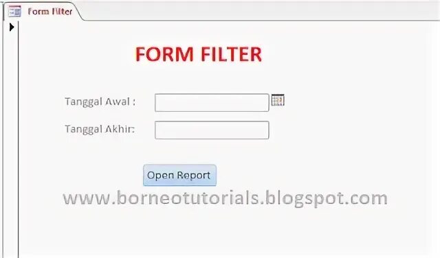 Form filter. Form filter