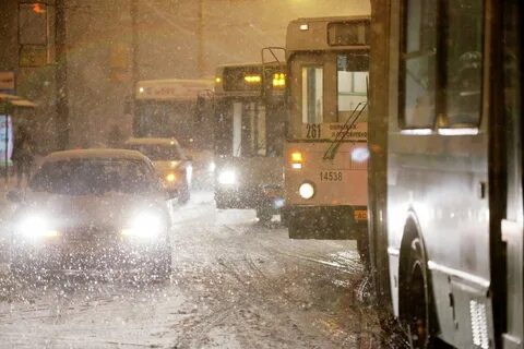 На москву надвигается снегопад