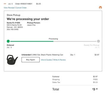 Track the order number