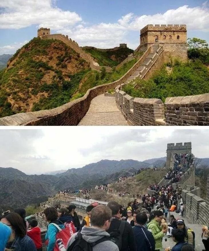 Великая реальность. Великая китайская стена ожидание и реальность. Великая китайская стена в реальности. Китайская стена ожидание и реальность. Китай туристические места.