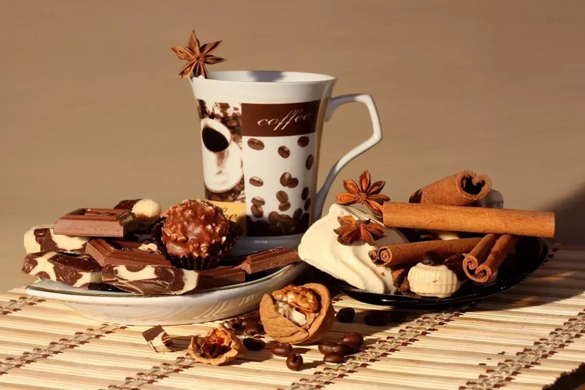 Кофе чай открытка. Чай кофе шоколад. Натюрморт с кофе. Красивые кофейные чашки. Доброе утро кофе.