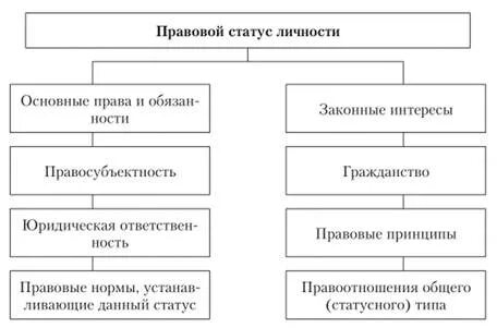 Составьте схему элементы правового статуса Составить схему структура правового статуса личности