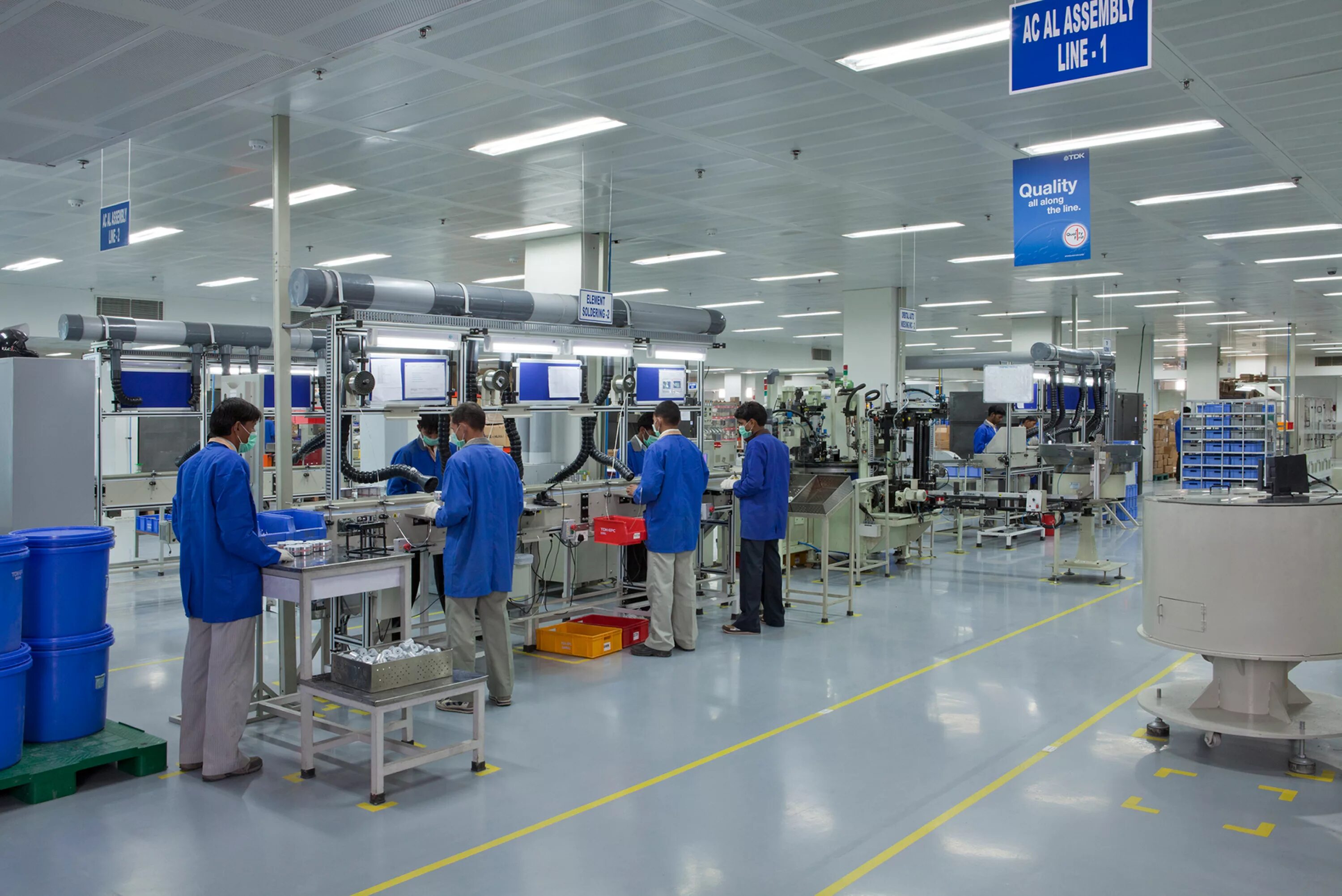 Inside factory. Factory inside.