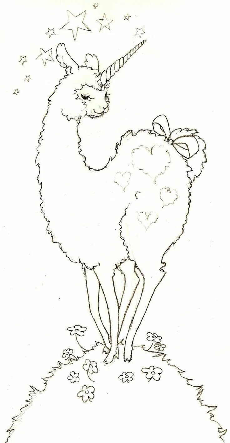 Раскраска лама для детей распечатать Llama Coloring Pages Coloring Cool