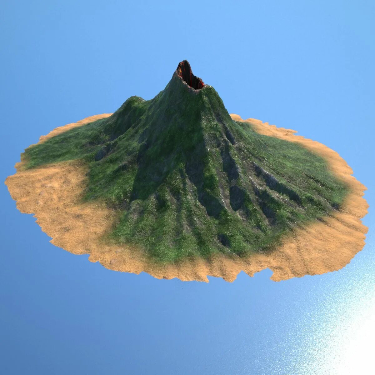 Вулкан 3 д. Volcano 3d. вулкан диорама. макет вулкана. модель вулкана.