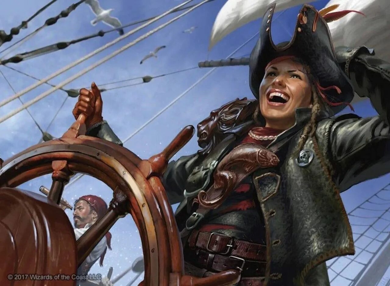 Капитан Джек Воробей за штурвалом. МТГ пираты. Капитан Марриет пират. Элизабет Капитан корабля пираты 18.