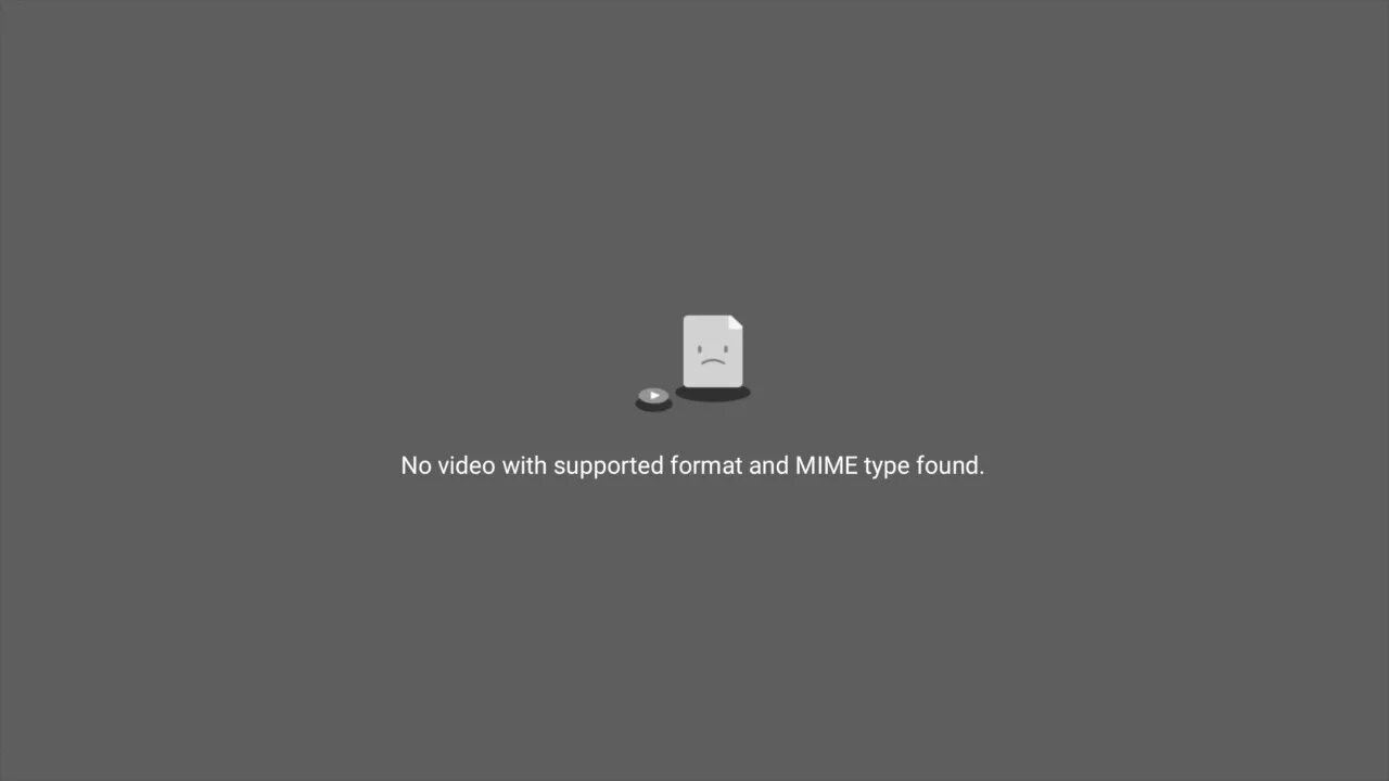 Because the format is not supported. No video. no video with supported format and mime type found tor что делать на андроиде. видео в поддерживаемом формате и mime-типе не найдено firefox. видео в поддерживаемом формате и mime-типе не найдено.