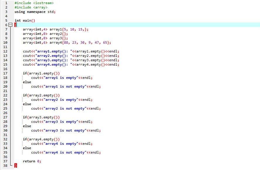 Check array. Check array