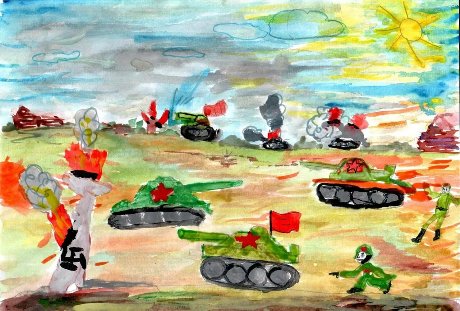 Рисунок про великую отечественную
