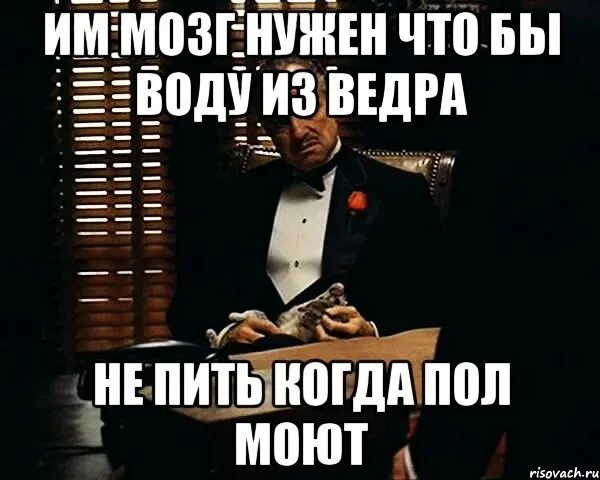 Бабам мозг нужен. Пол мытый Мем. Чтобы воду из ведра не пила когда пол моет. Бабе мозги нужны чтобы из ведра не пить.