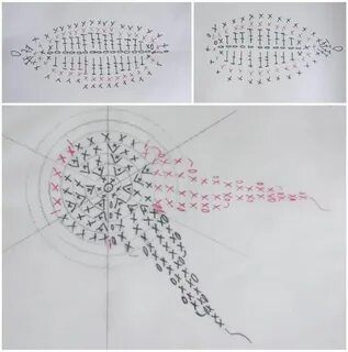 Листик розы крючком