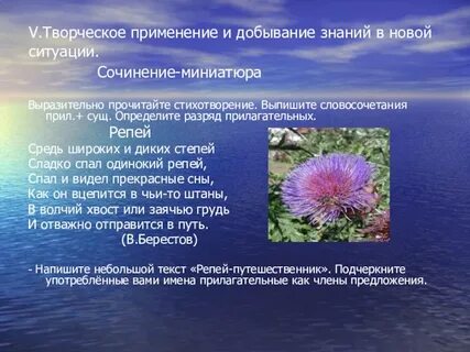 Творческое применение