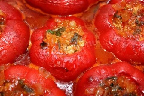 Красный перец с мясом