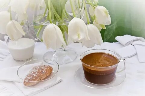 Весеннее утро кофе