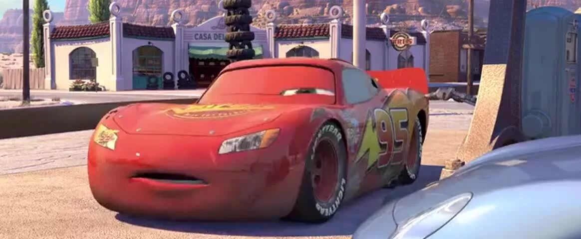 Удаленные тачки. Тачки 2006 Салливан. Маквин и Салли. Cars 2006 screencaps.