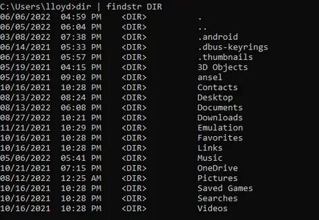 Cmd find
