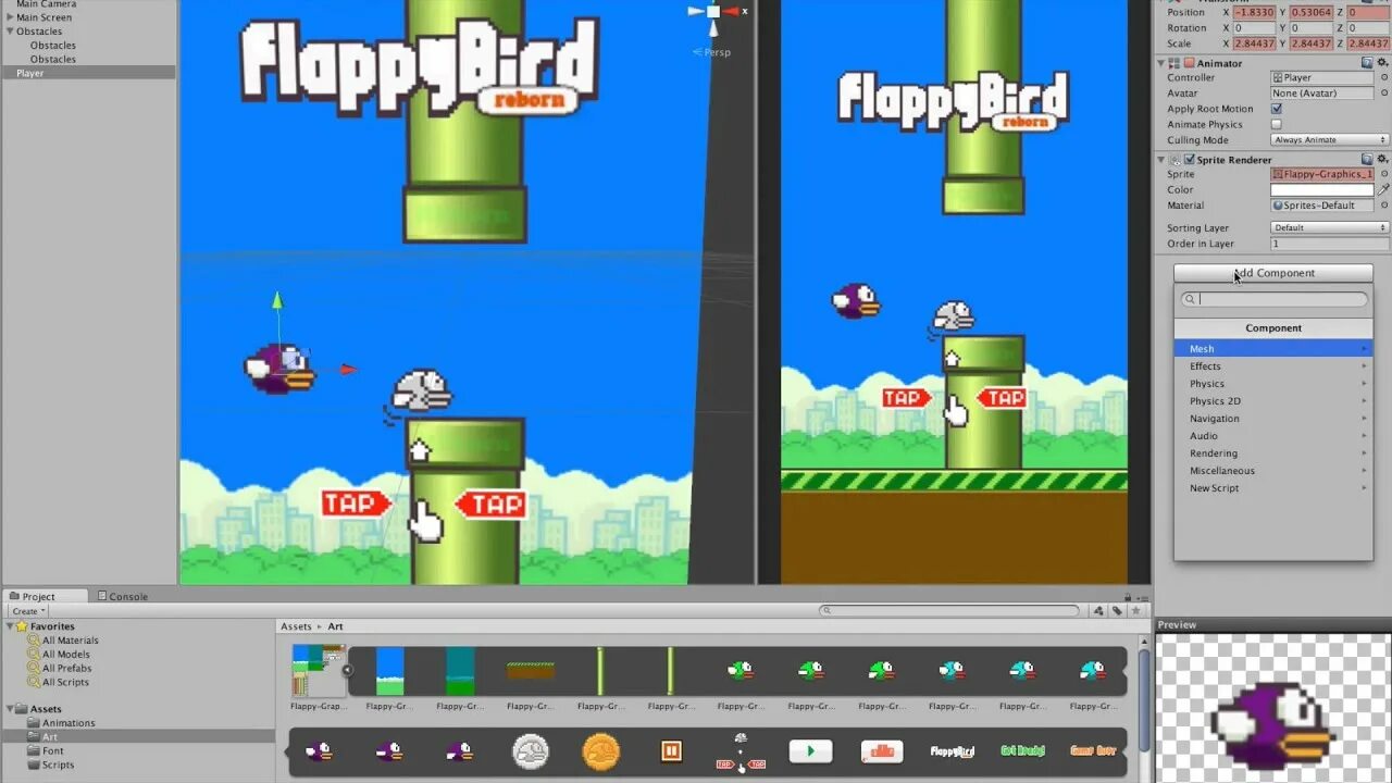 Flappy bird unity