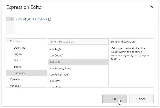 Expression syntax