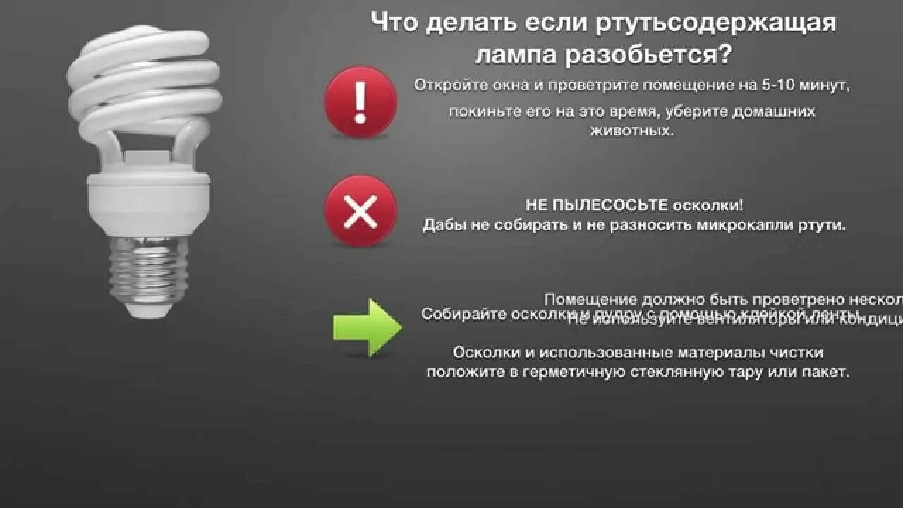 Неисправные и перегоревшие люминесцентные лампы