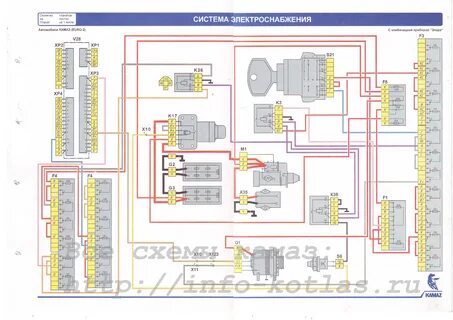 Схема электрооборудования камаз 65115