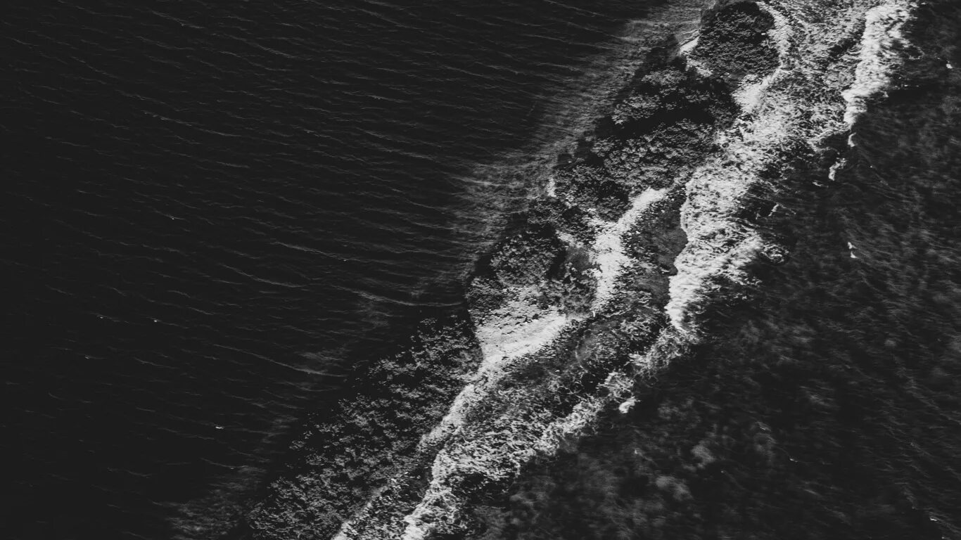 Wallpaper bw sea waves beach water Waves, Wallpaper, Sea waves