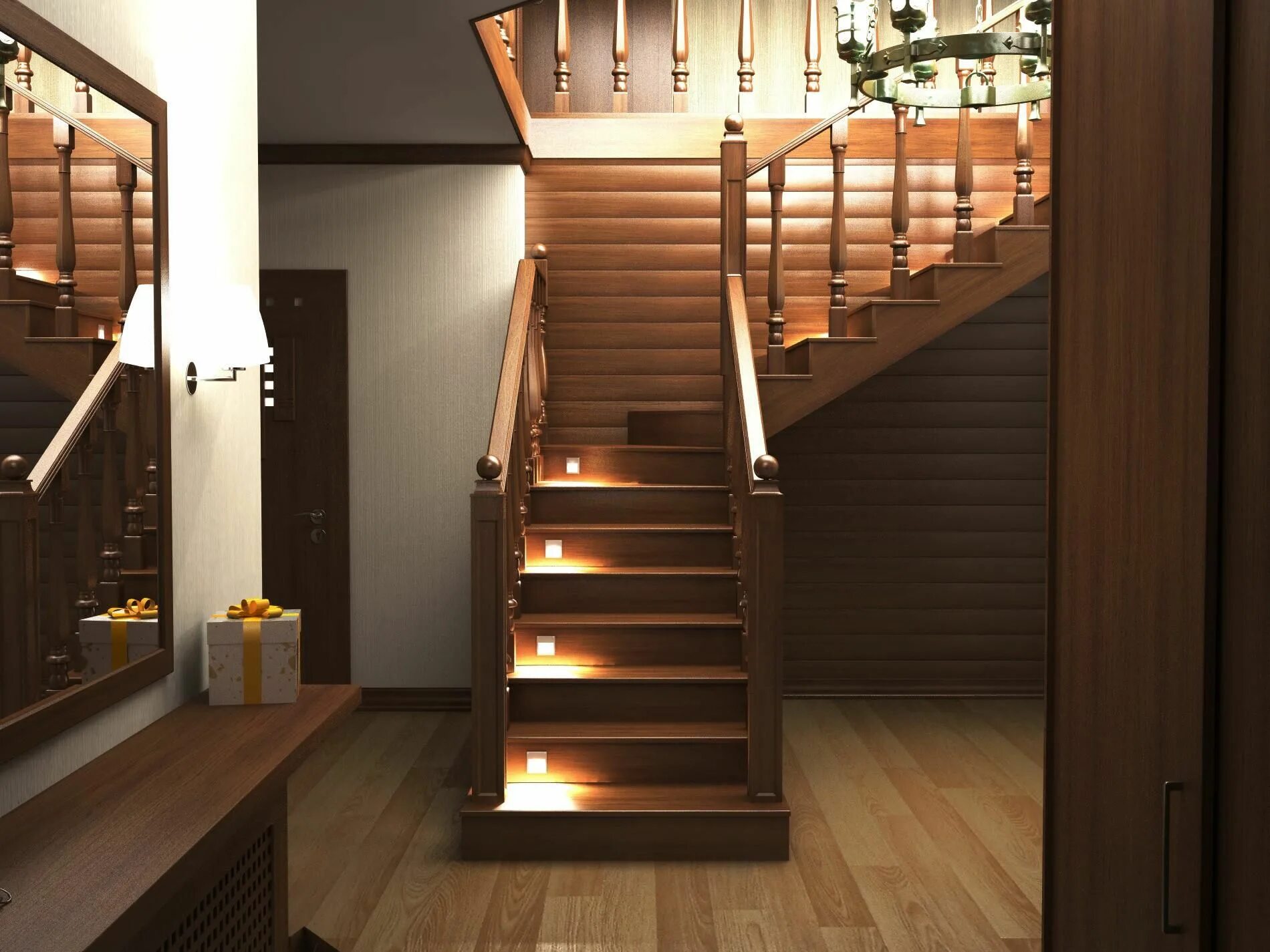 Пройти 2 этаж дом. Лестница в частном доме. Лестница в загородном доме. Прихожая с лестницей на второй этаж. Лестница в коридоре в частном доме.