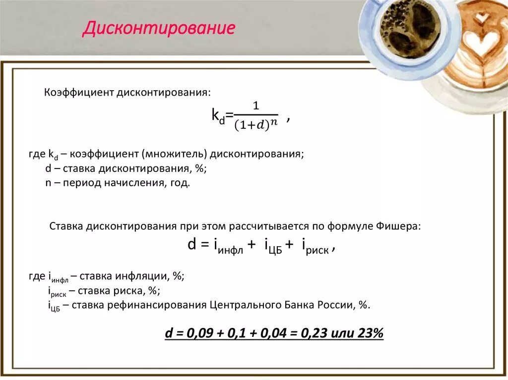 Ставка дисконтирования для оценки проектов