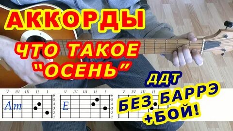 Аккорды на гитаре песня что такое осень