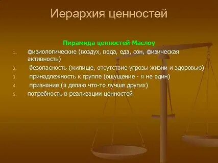 Ресурсы и ценности человека