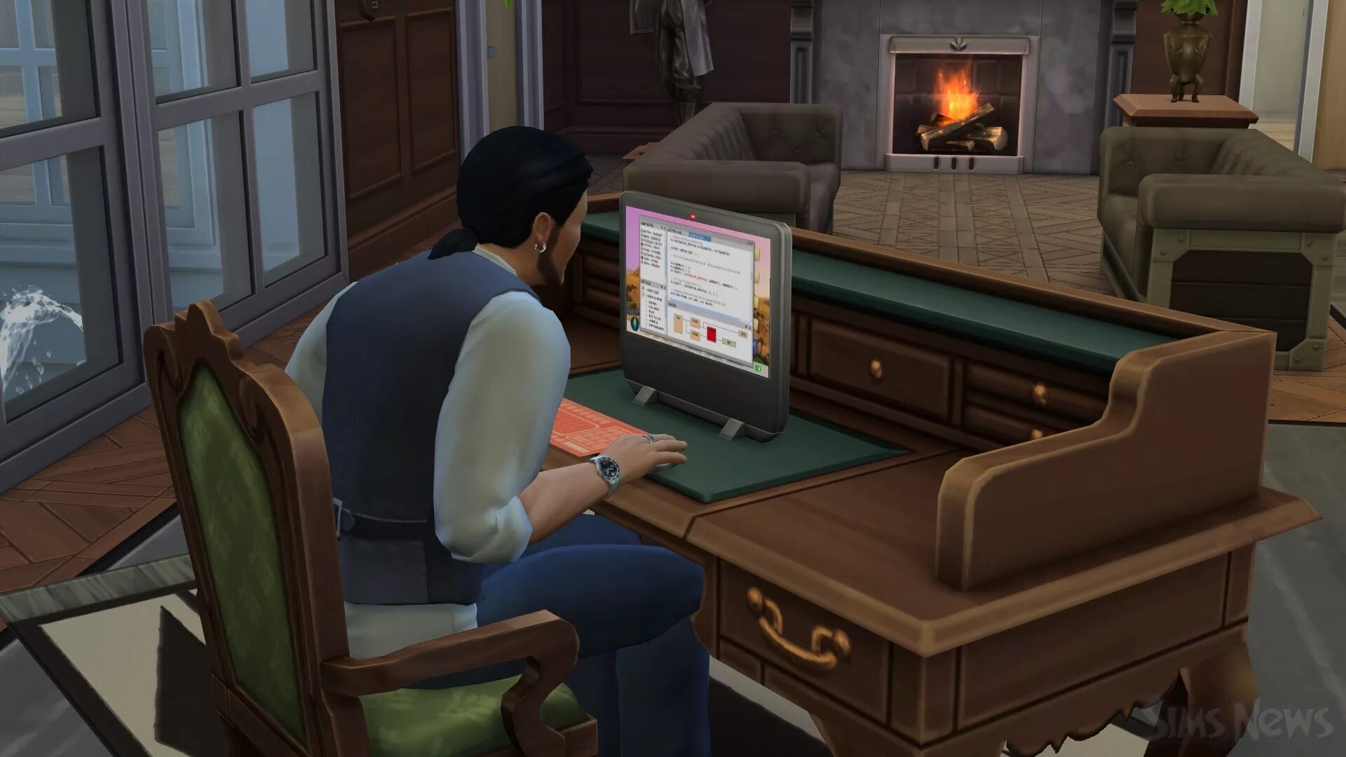 Симс 4 повысить уровень. Симс 4 навыки. sims 4 сим за компьютером. симс 4 паранормальное. the sims 4 программист.