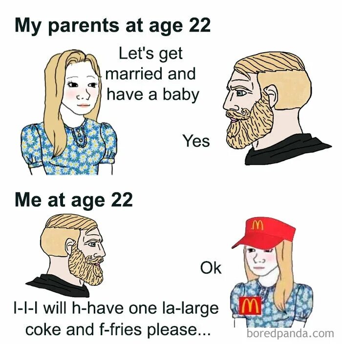 Parents 20. Мем parents. Parenthood meme. My parents Let me. My parents at my age.