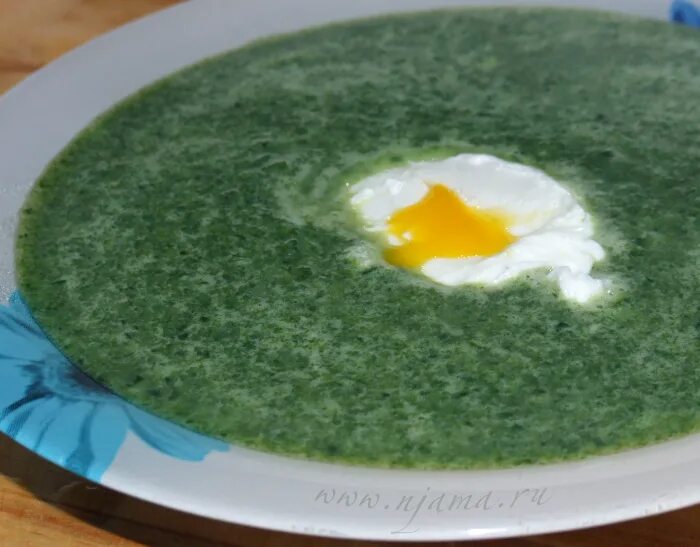 Суп из шпината с яйцом рецепт