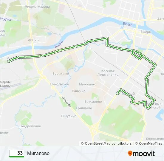 Схема 33 маршрут. Аэродром Мигалово Тверь на карте. Мигалово Тверь карта. Маршрут 33 автобуса Тверь. 33 Маршрут Тверь.