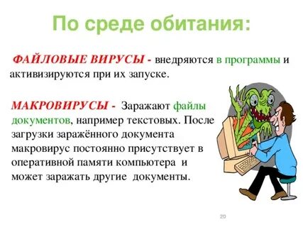 Куда внедряются файловые вирусы