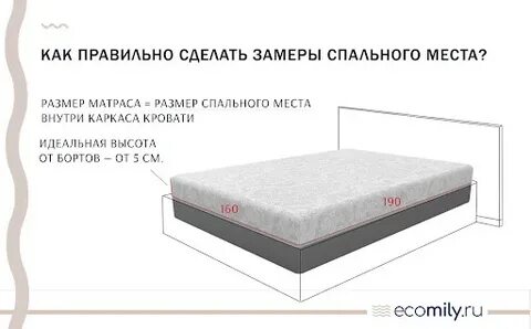 Размер двуспального матраса стандарт