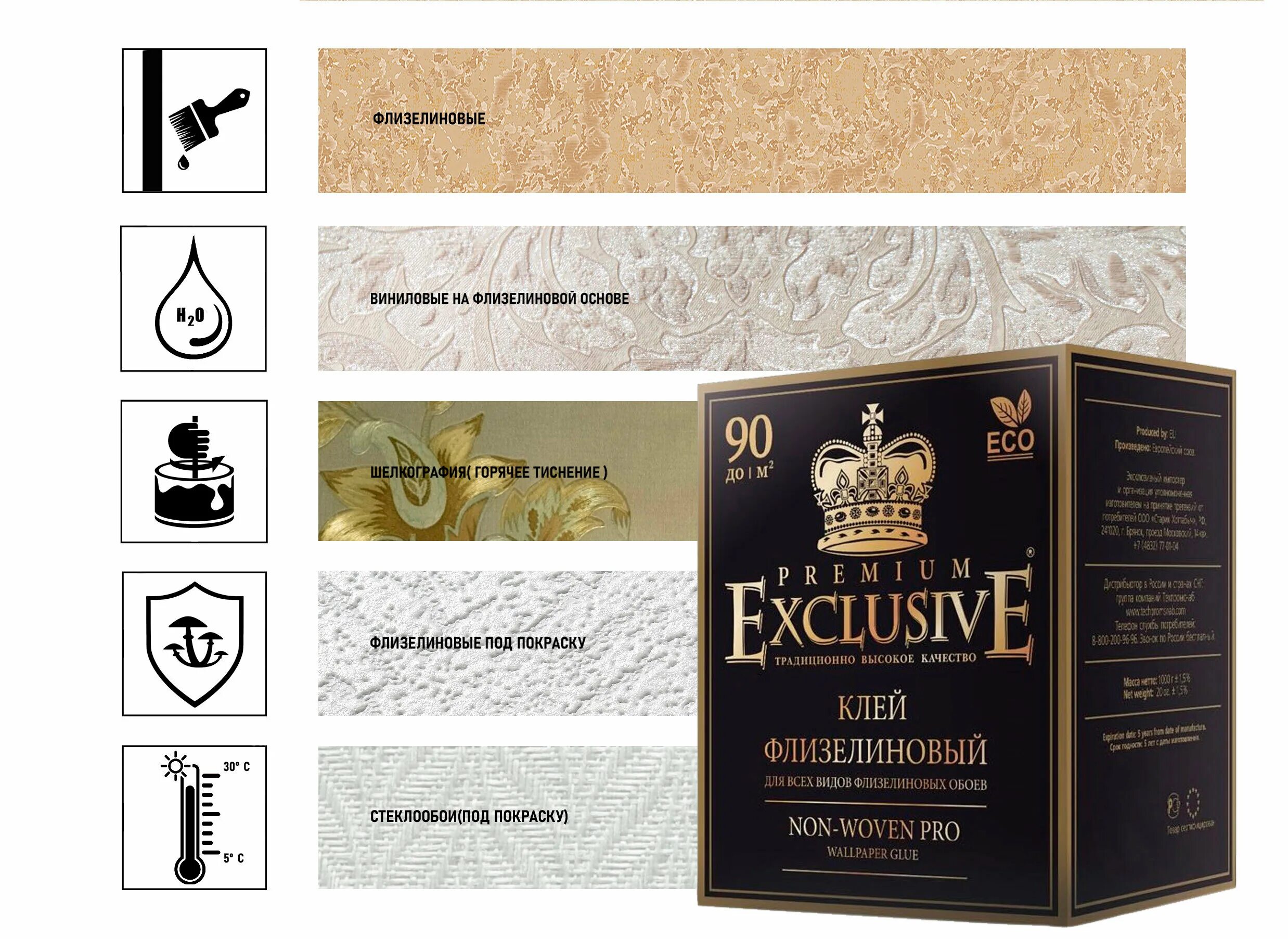 Клей для обоев exclusive. Exclusive Флизелиновый non Woven Pro. Клей обойный Exclusive Флизелиновый. Exclusive клей для флизелиновых обоев. Клей для обоев Exclusive Флизелиновый.