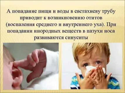 Попадание пищи