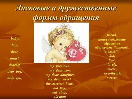 Ласковые слова по именам