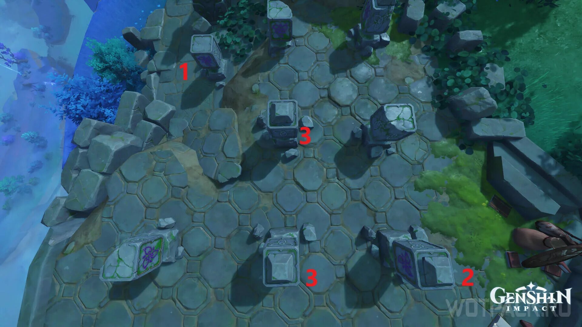 Зонд для поиска молнии геншин. Святилище ватацуми. Деревня боро головоломка. Деревня боро головоломка геншин с кубами. Деревня боро загадка геншин.