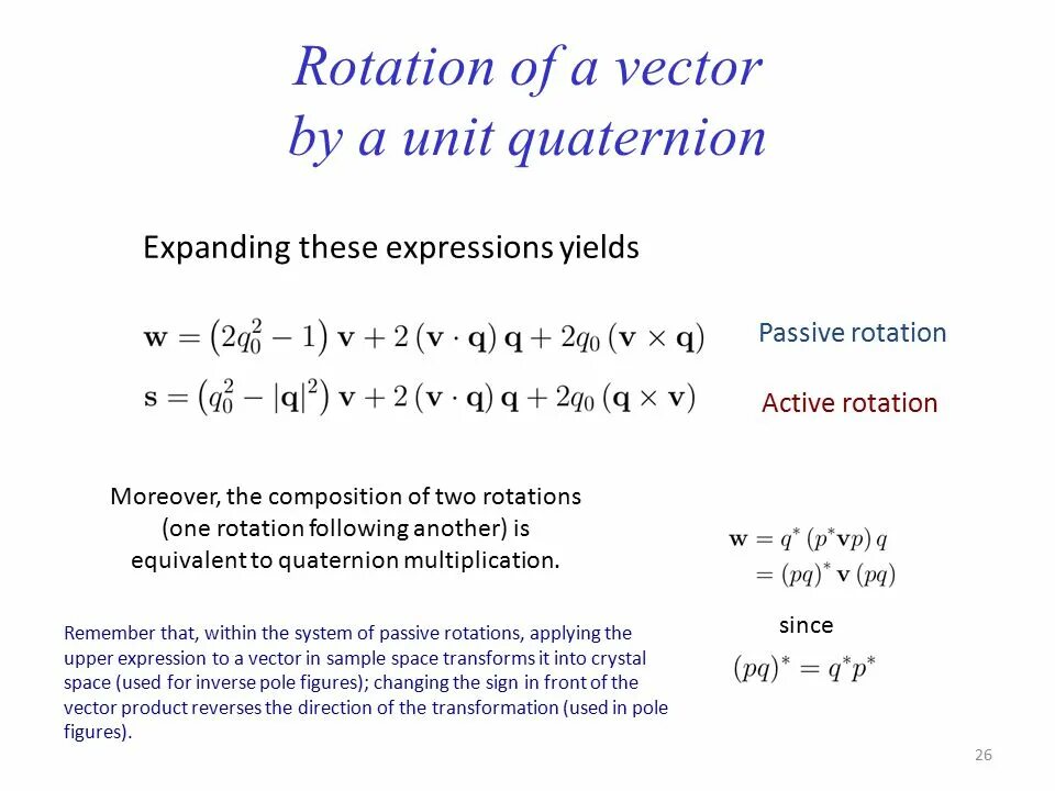 Quaternion rotation